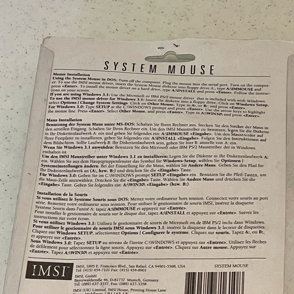 IMSI System Mouse ~ Y2K ~ NEW IN PACKAGE